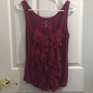 Women’s ruffle front tank